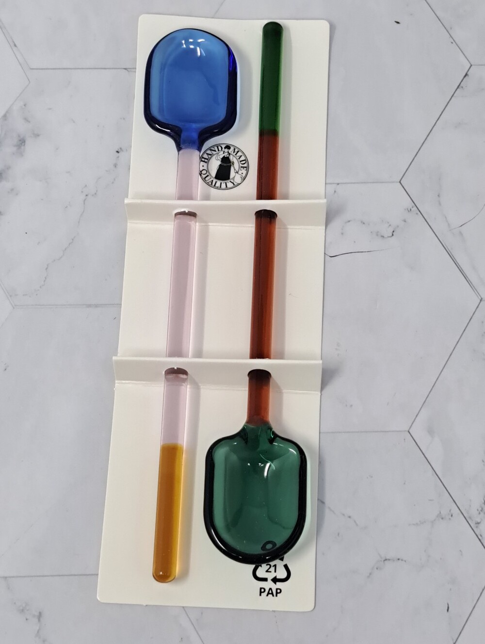 IKEA FENGÖMMARE Glass Coffee/Tea Spoon Set of 2 -Bruno Adrien Aguirre